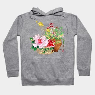 Japanese flower basket ukiyo-e art Hoodie